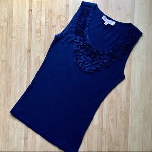 Philosophy floral collar tank top - XS